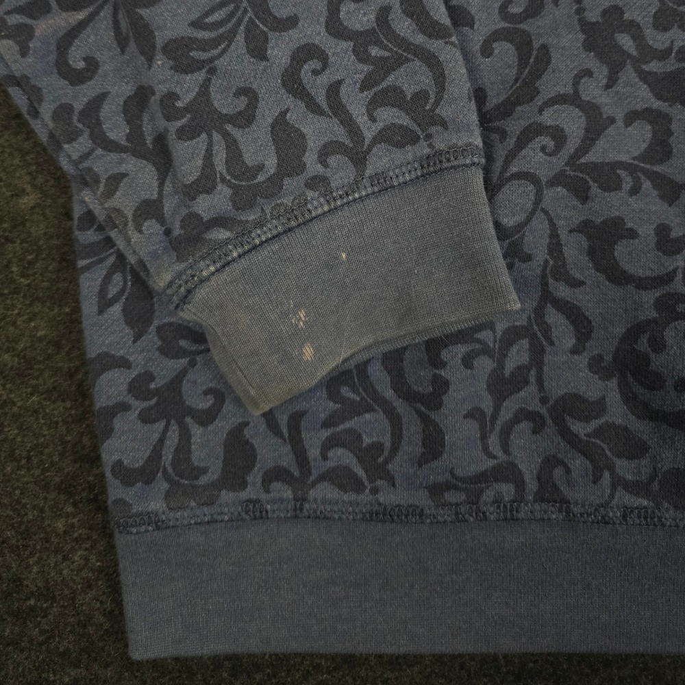Vtg Karen Scott Sport Blue Black Floral Pattern Crewneck Sweatshirt Size S - Picture 7 of 10